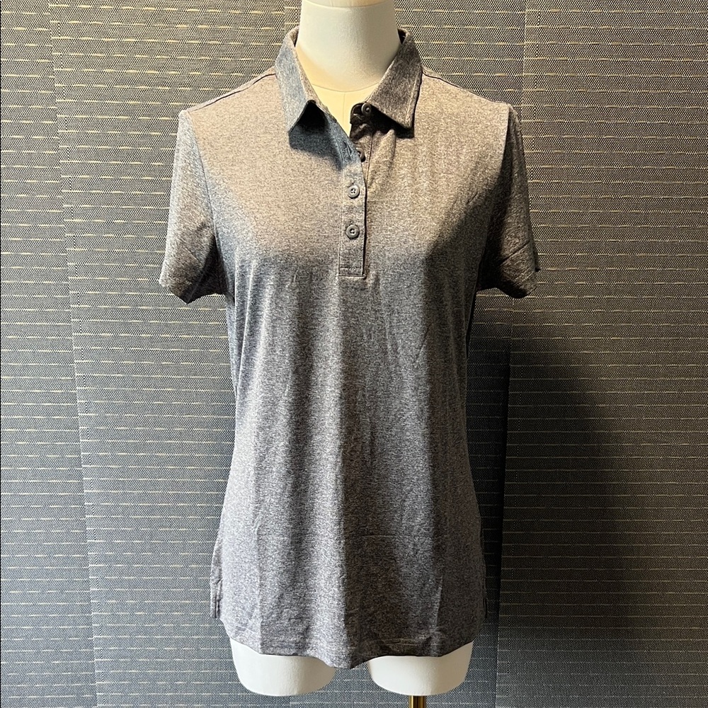UPF 50+ Heather Gray Golf Polo T-Shirt